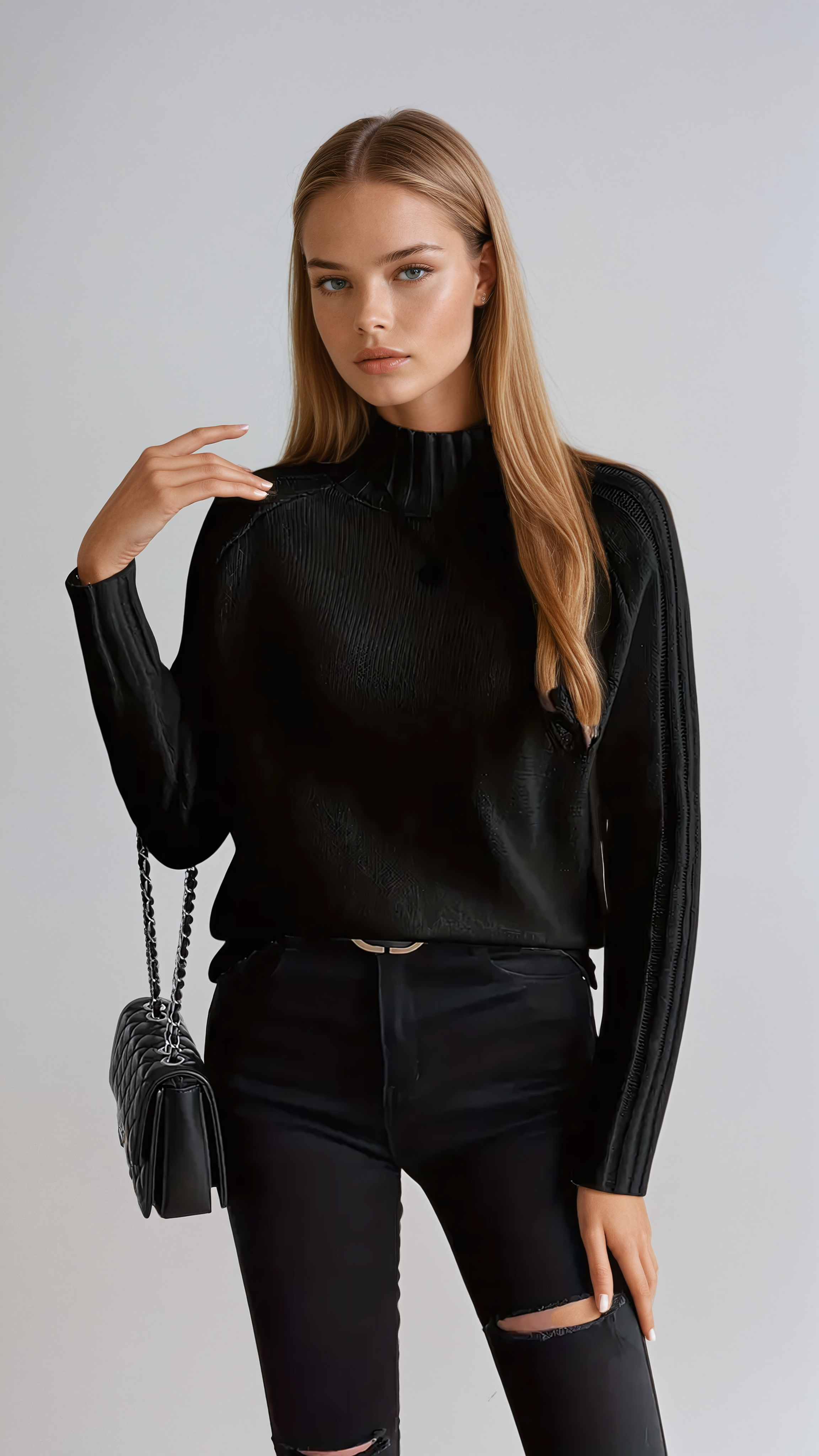 Elegante Gebreide Turtleneck Trui