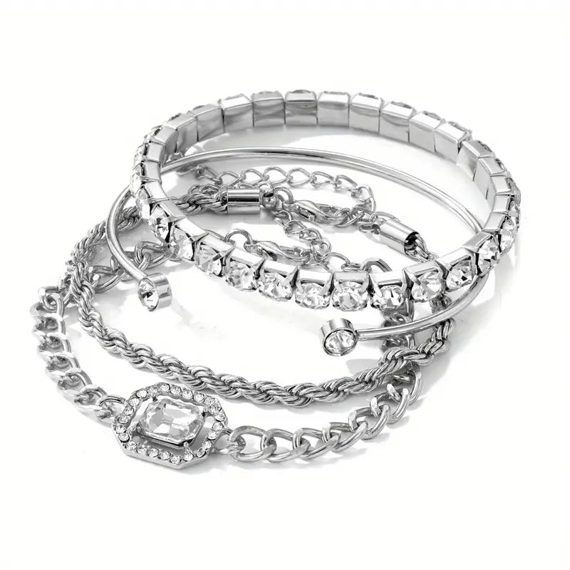 Radiant Square Chain Bracelets