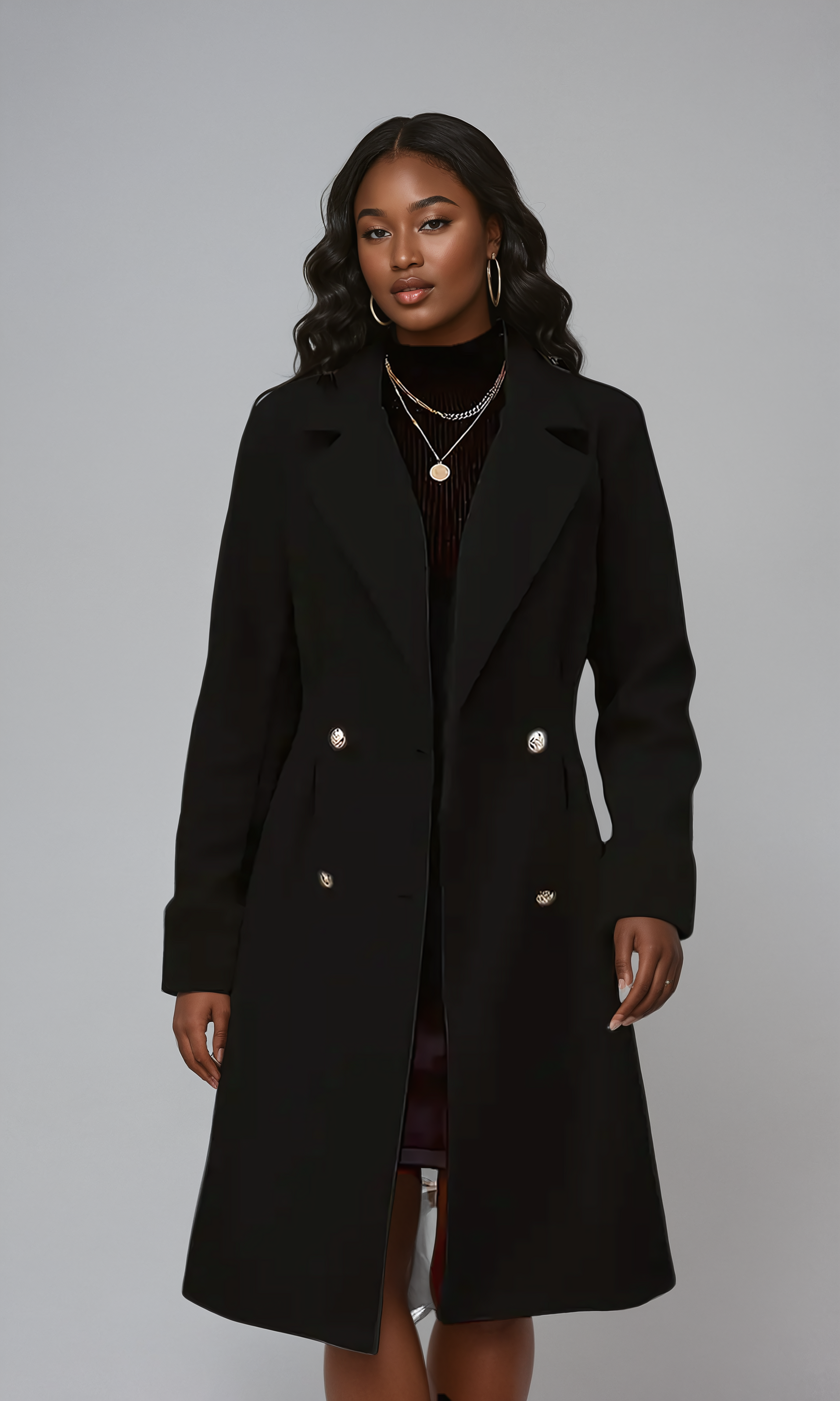 Breasted Wool Coat