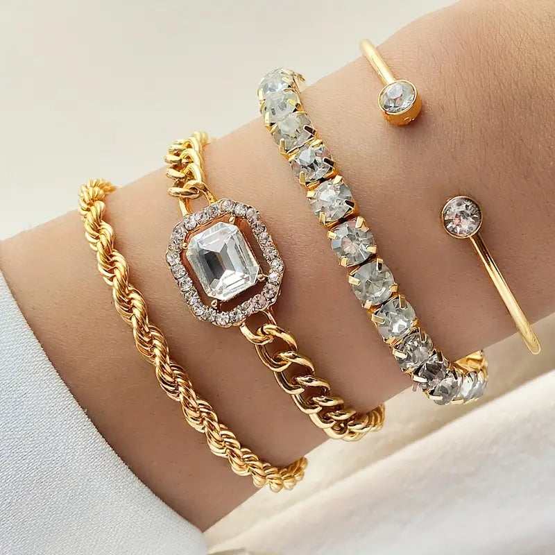 Radiant Square Chain Bracelets