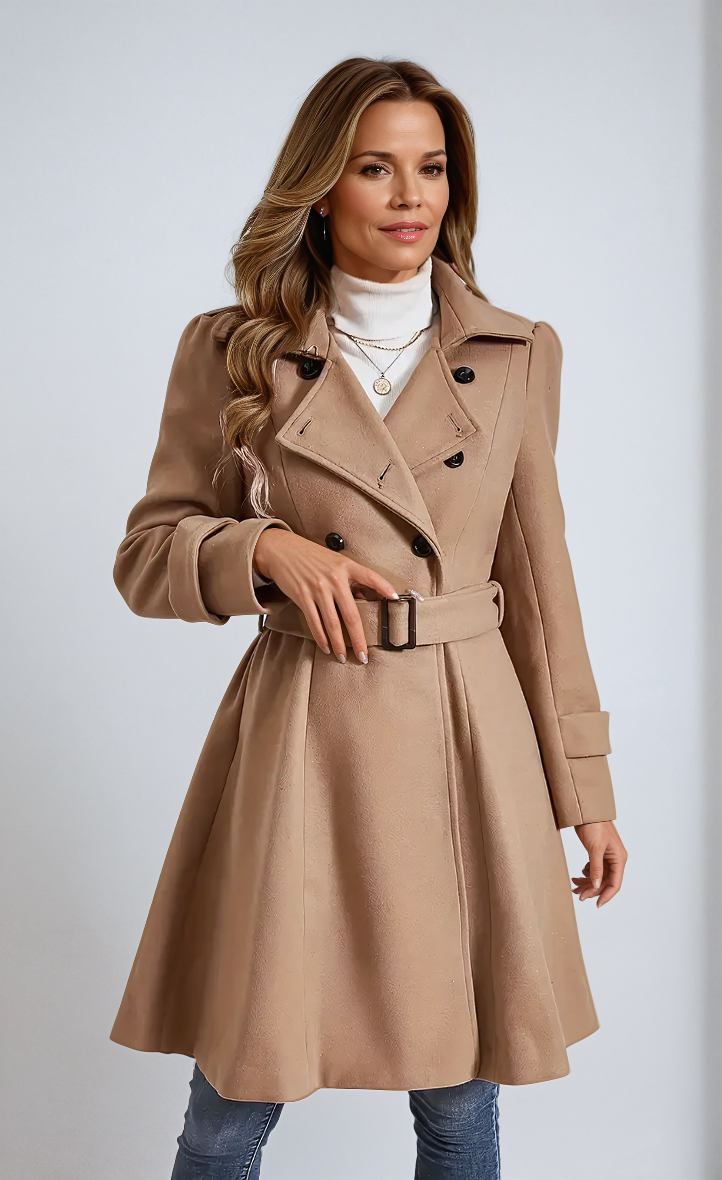 Notched Lapel Coat