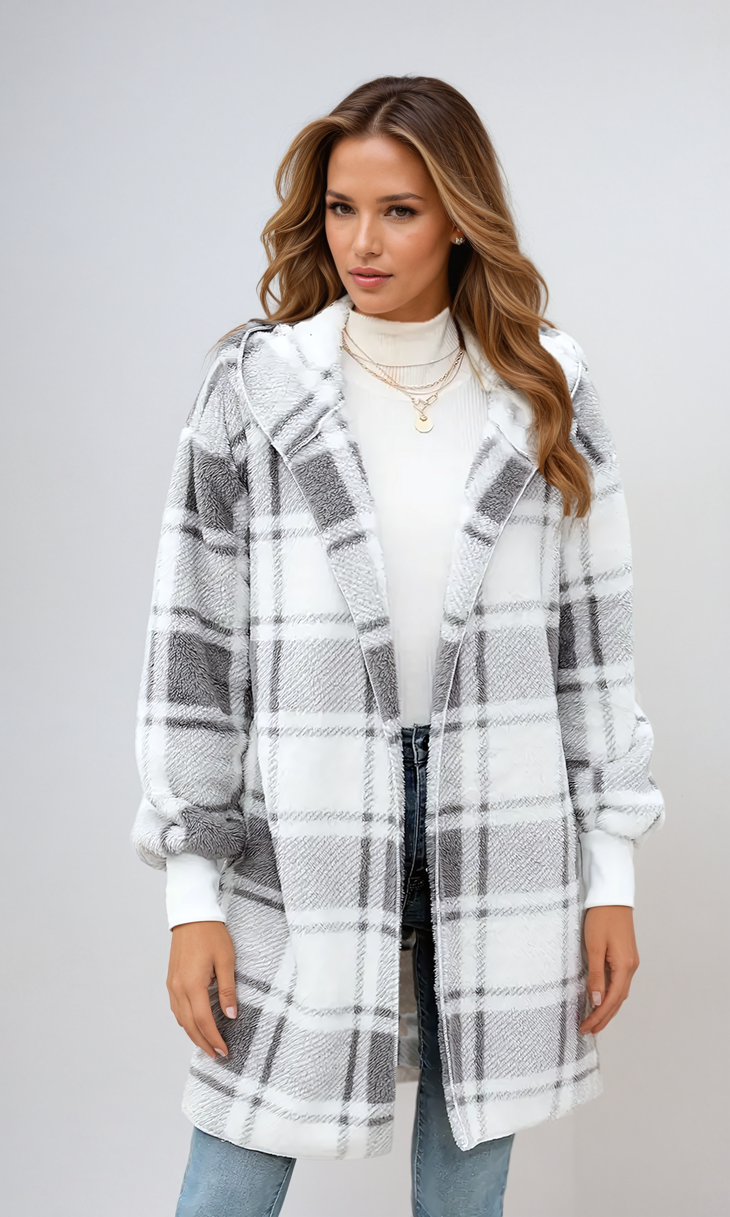 Chic Haven Plush Hooded Cardigan