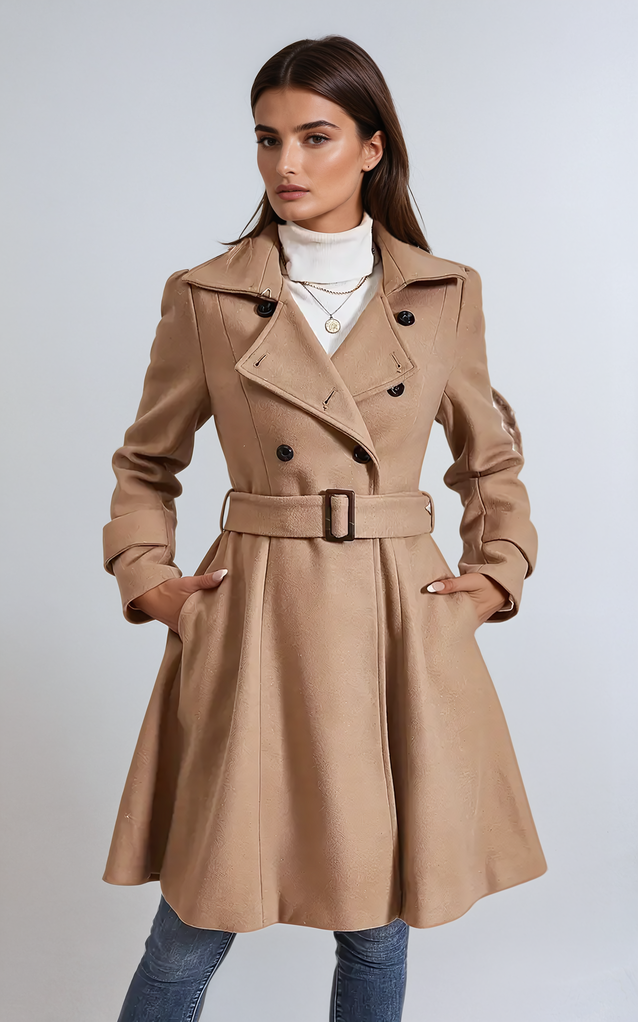 Notched Lapel Coat