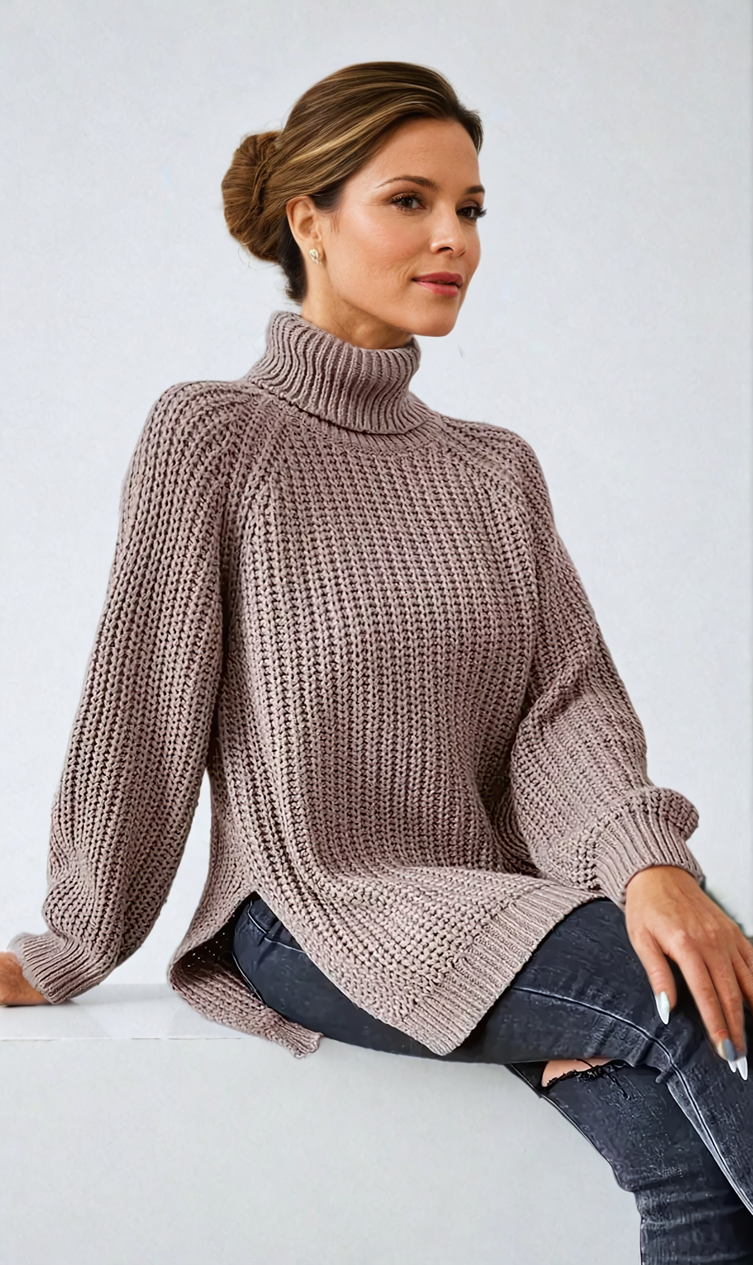 Gebreide Turtleneck Trui