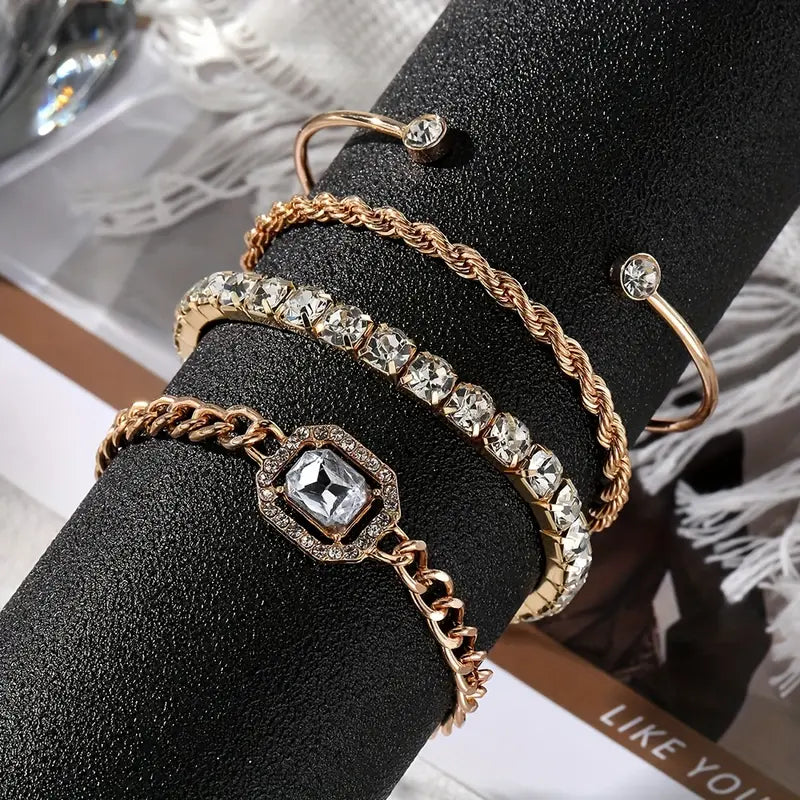 Radiant Square Chain Bracelets