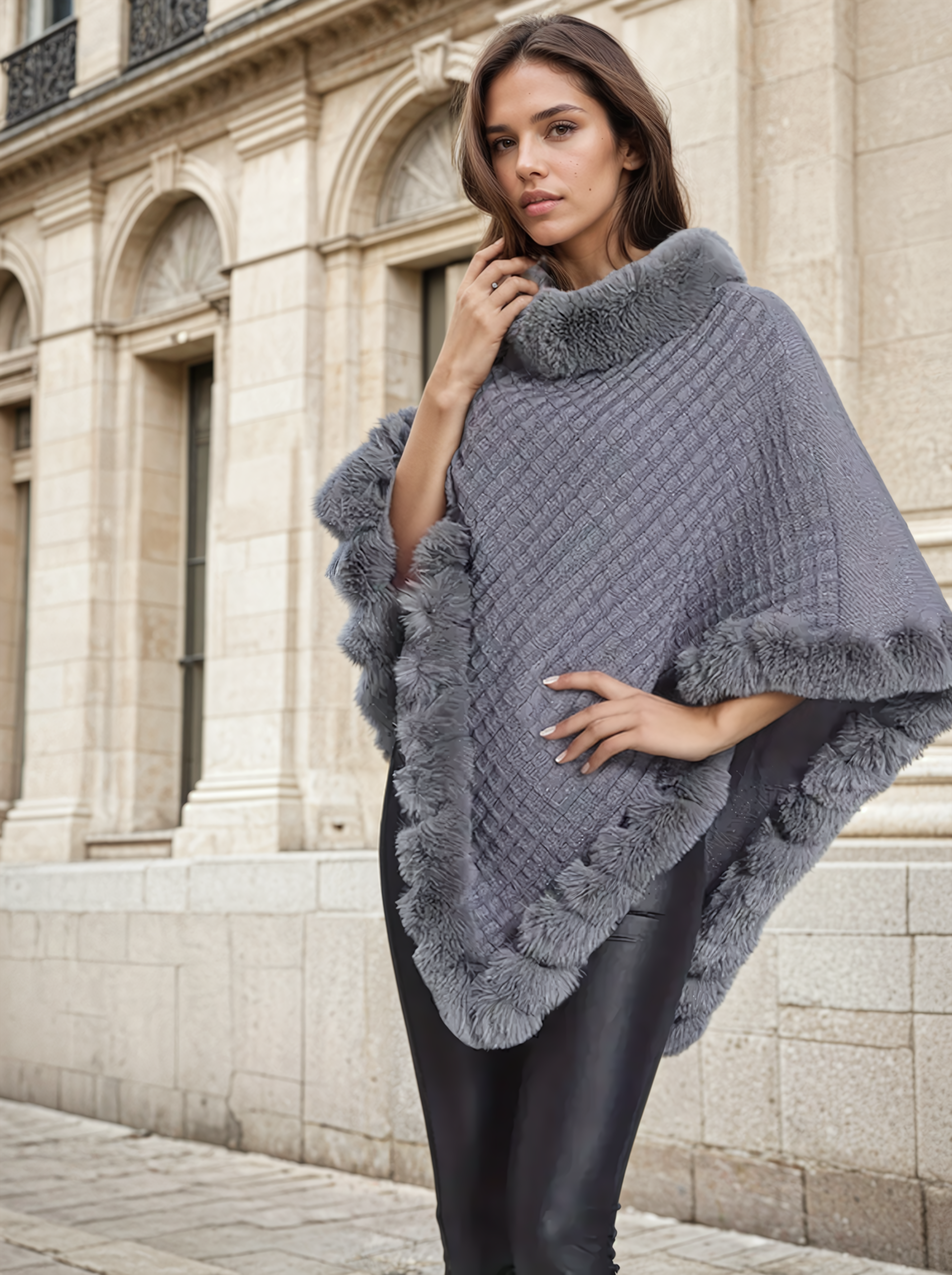 Arctic Chic Pullover Grau