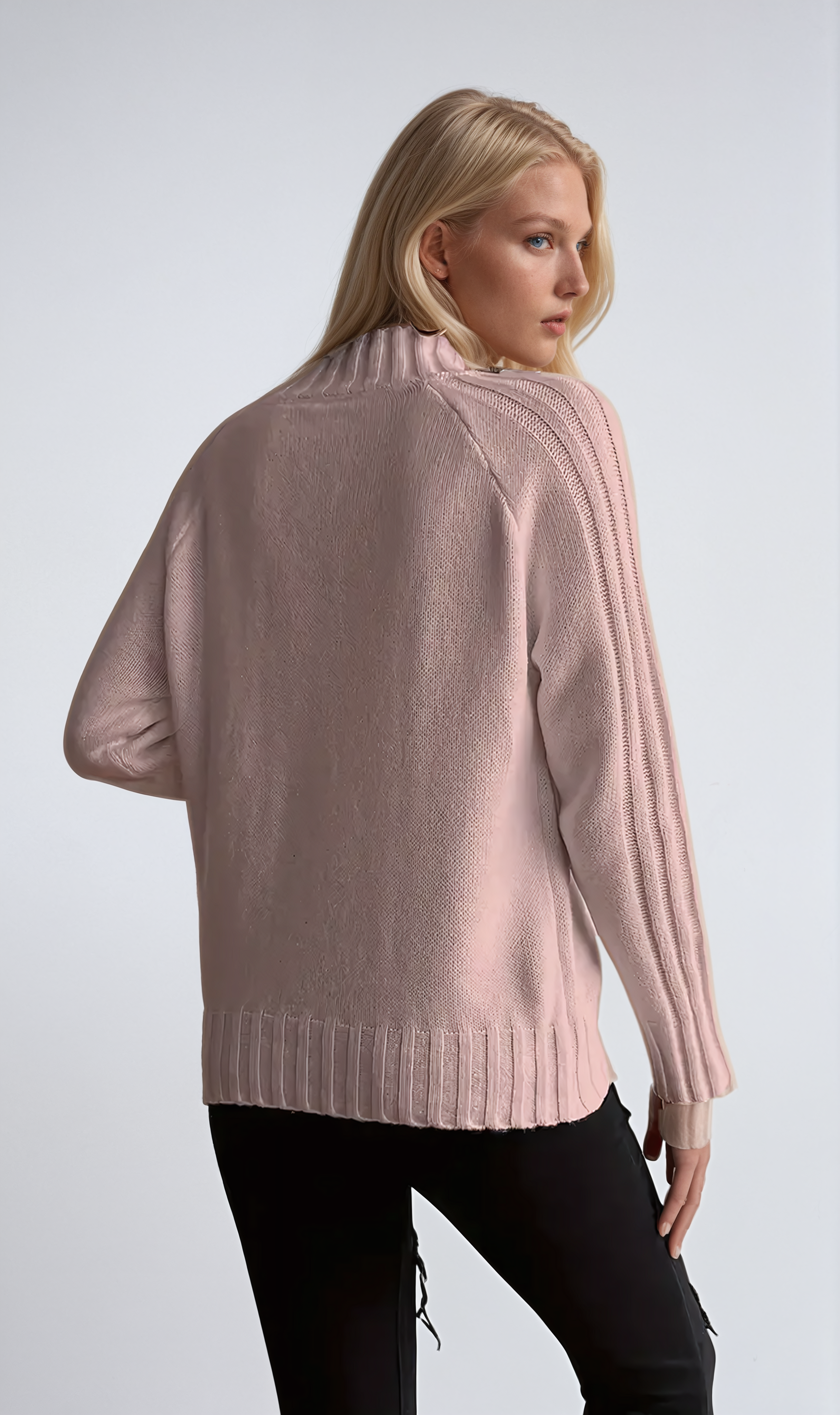 Eleganter Gebreide-Rollkragenpullover