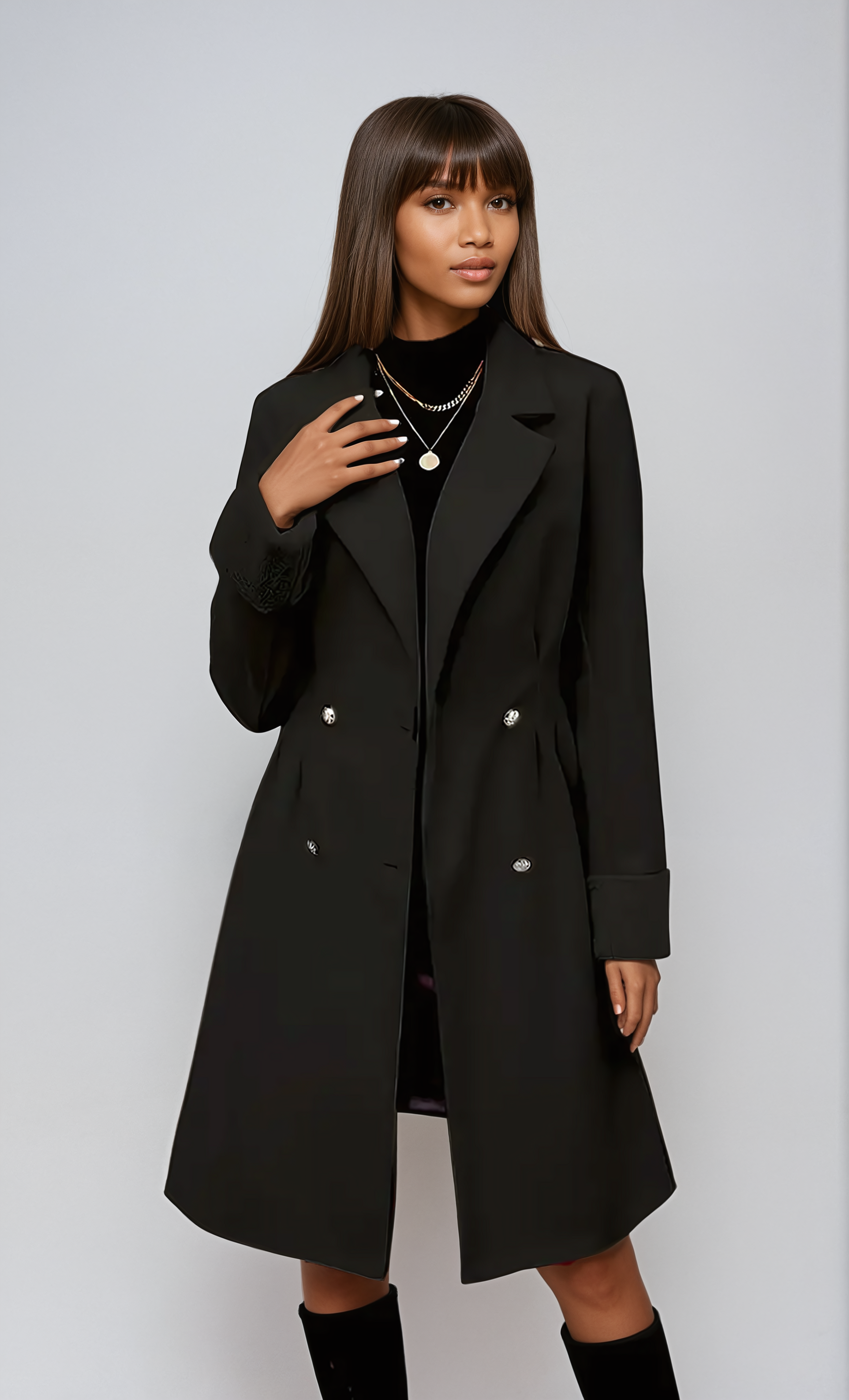 Breasted Wool Coat