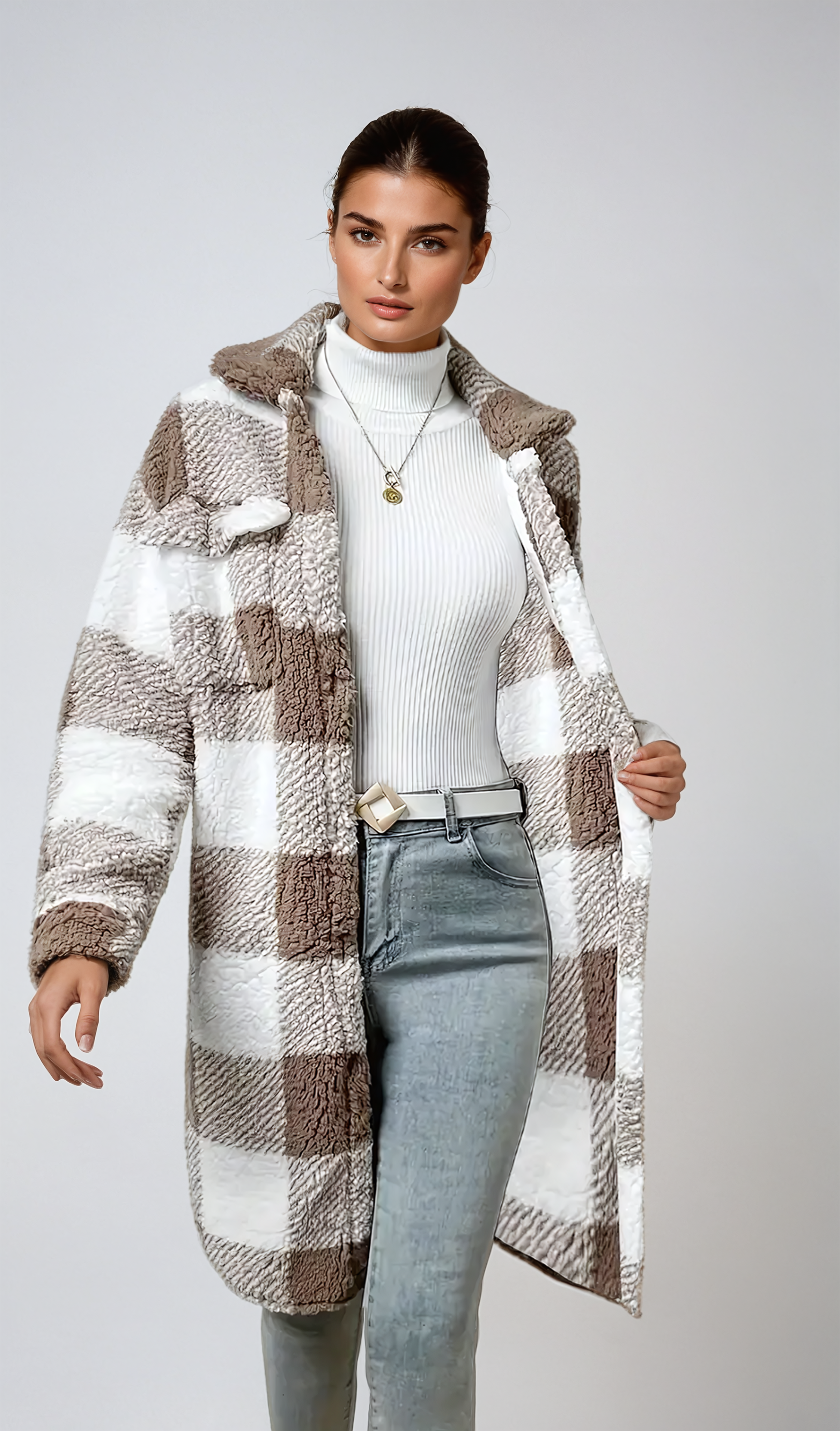 Plaid Luxe Sherpa Jacket