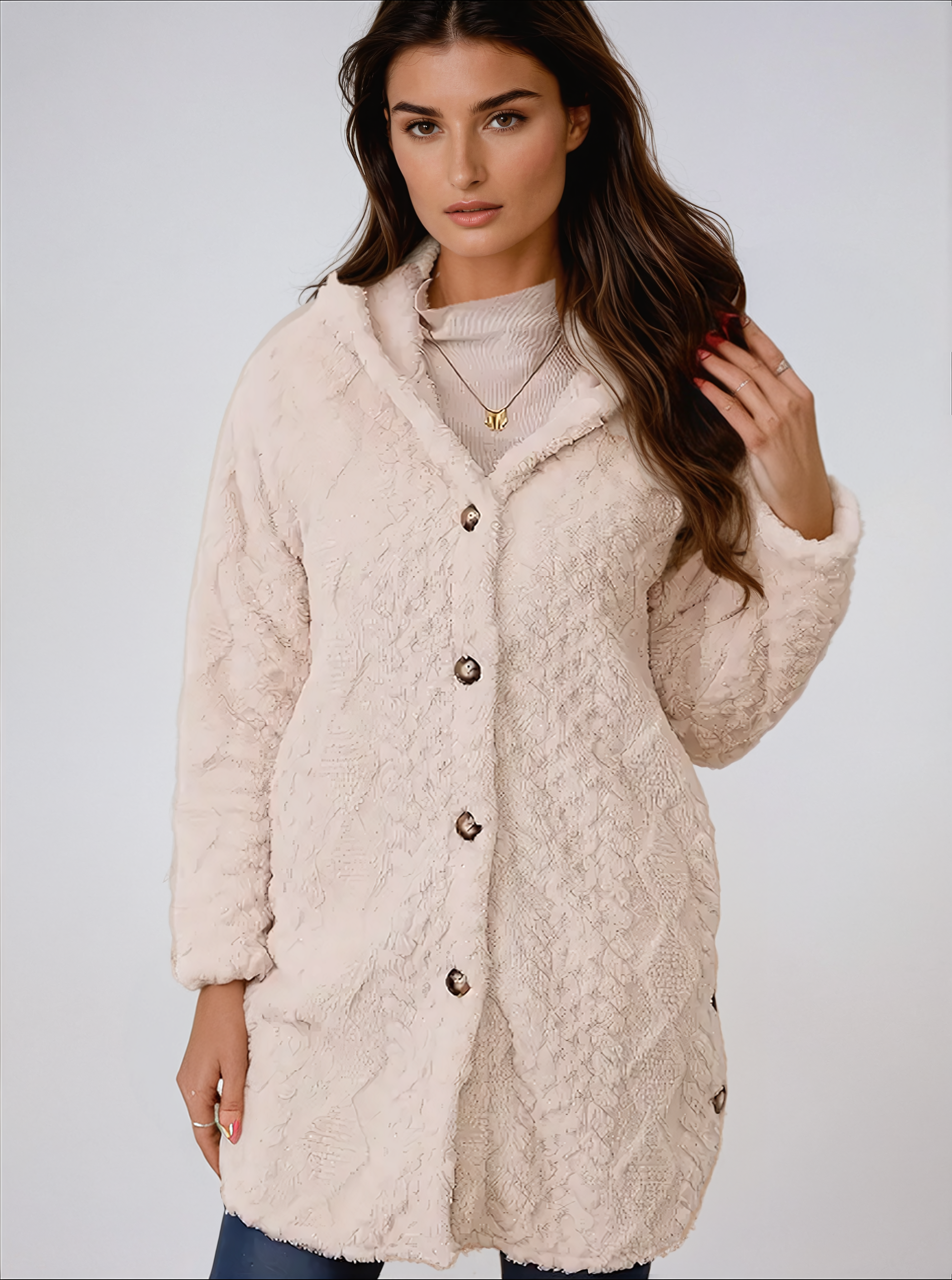 Luxe Hooded Fleece Coat