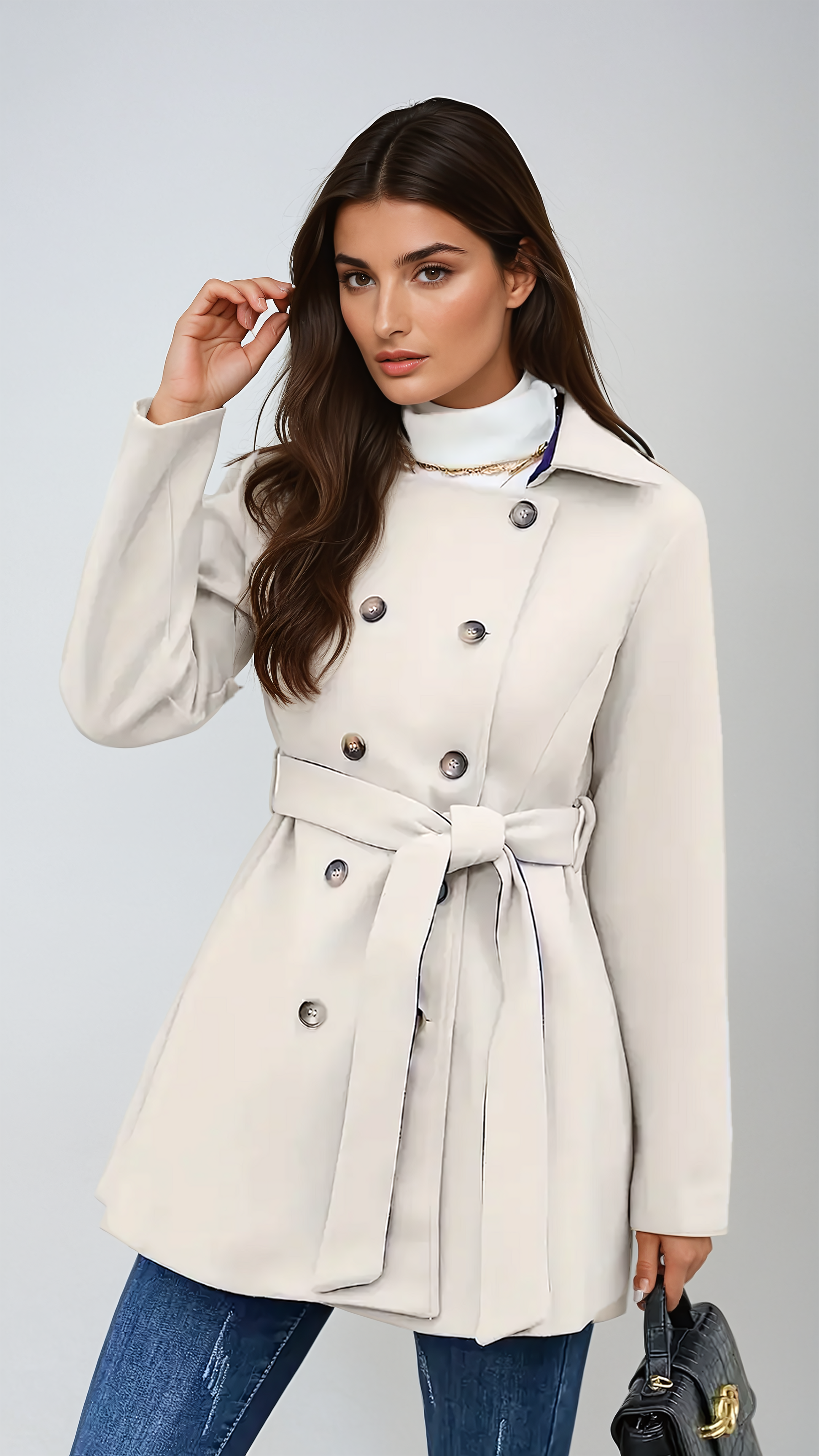 Breasted Belted Coat