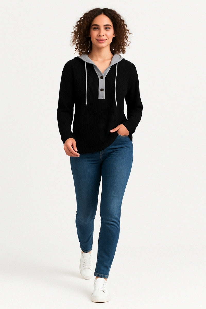 BlushEase Waffle Hoodie
