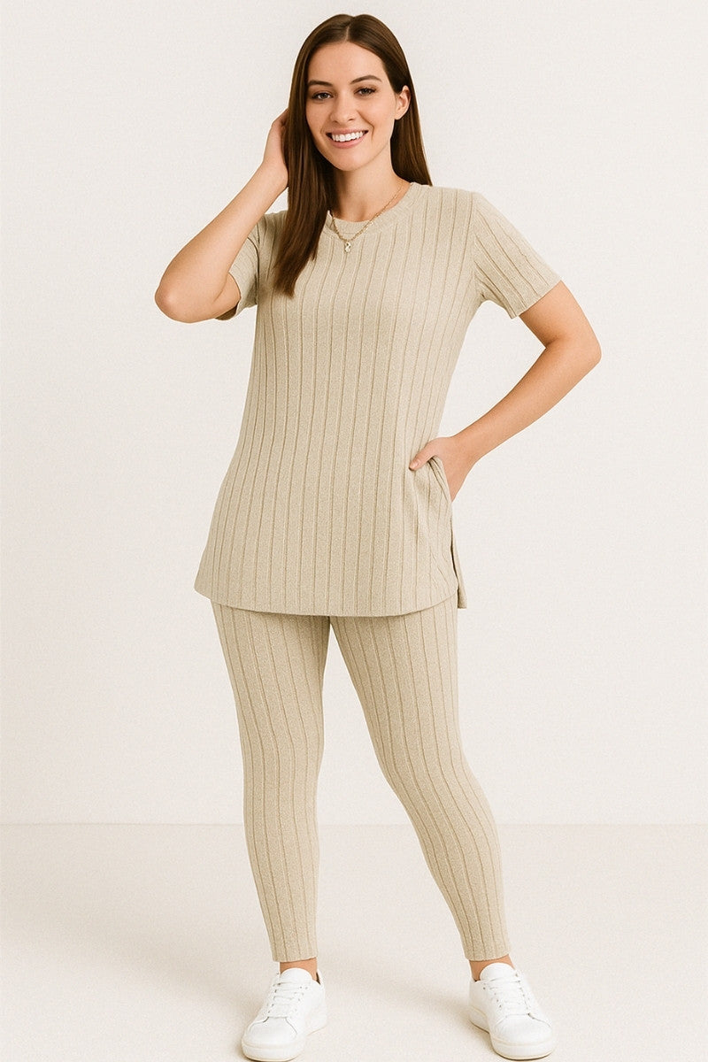 The Soft Knit Ribbed Set – 2-Piece Essential