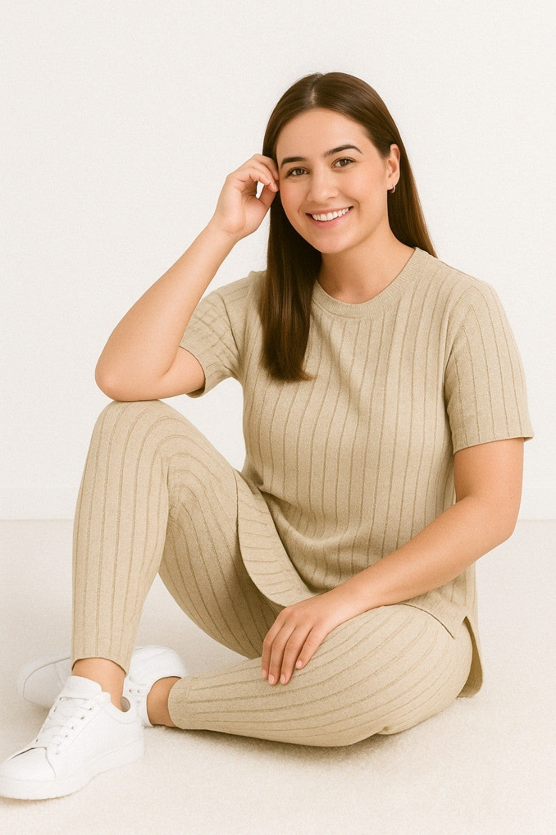 The Soft Knit Ribbed Set – 2-Piece Essential