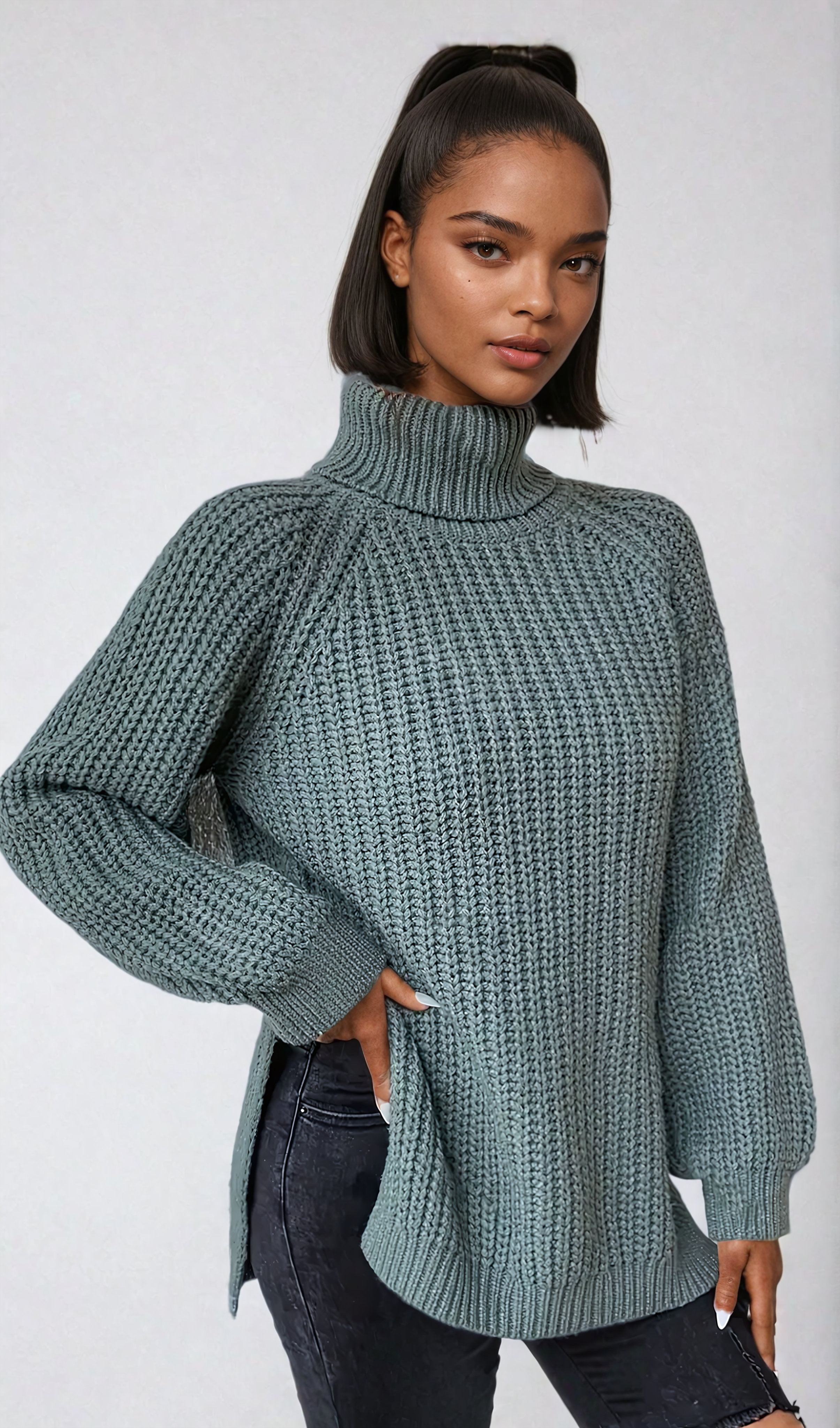 Gebreide Turtleneck Trui