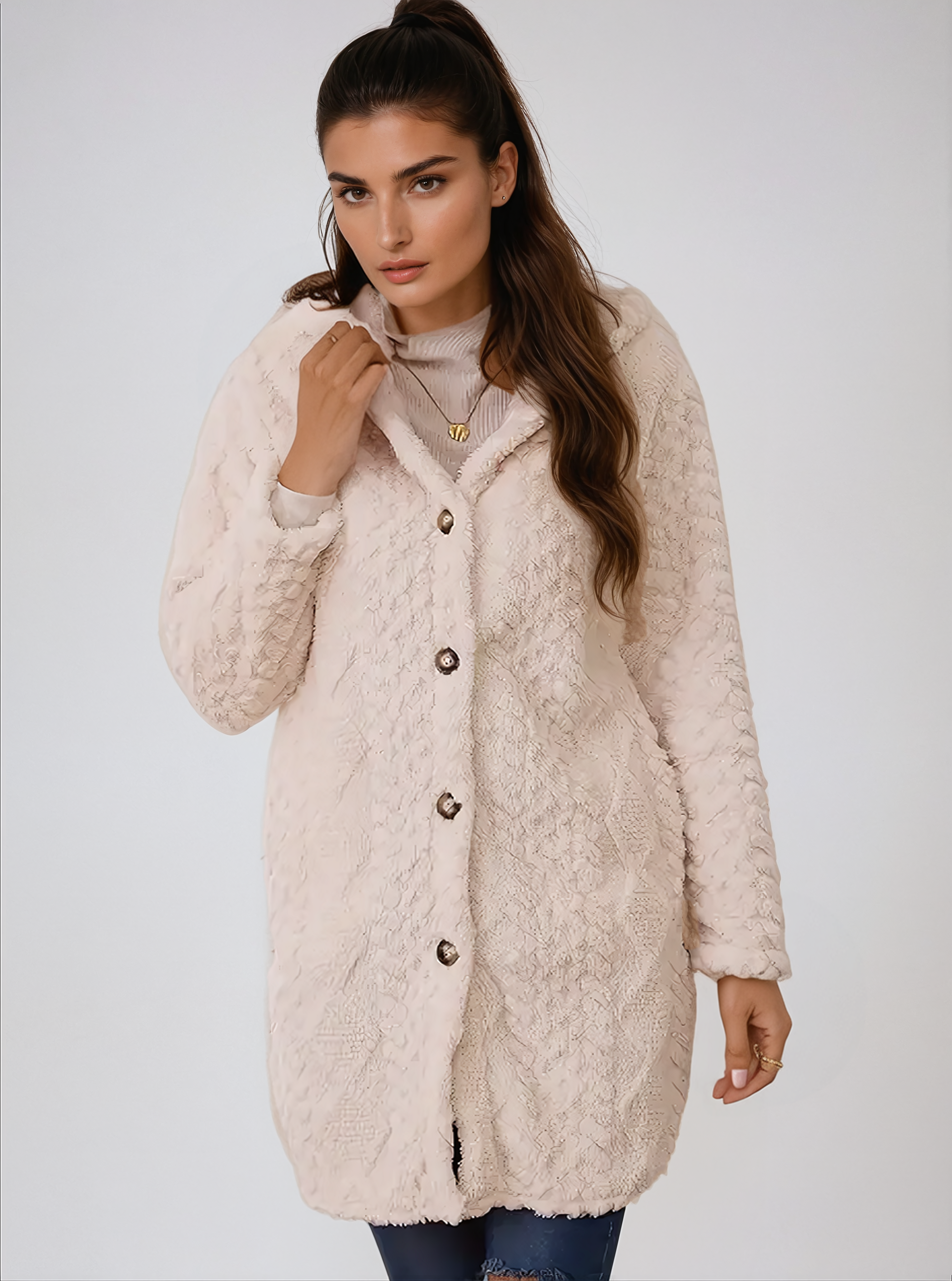 Luxe Hooded Fleece Coat