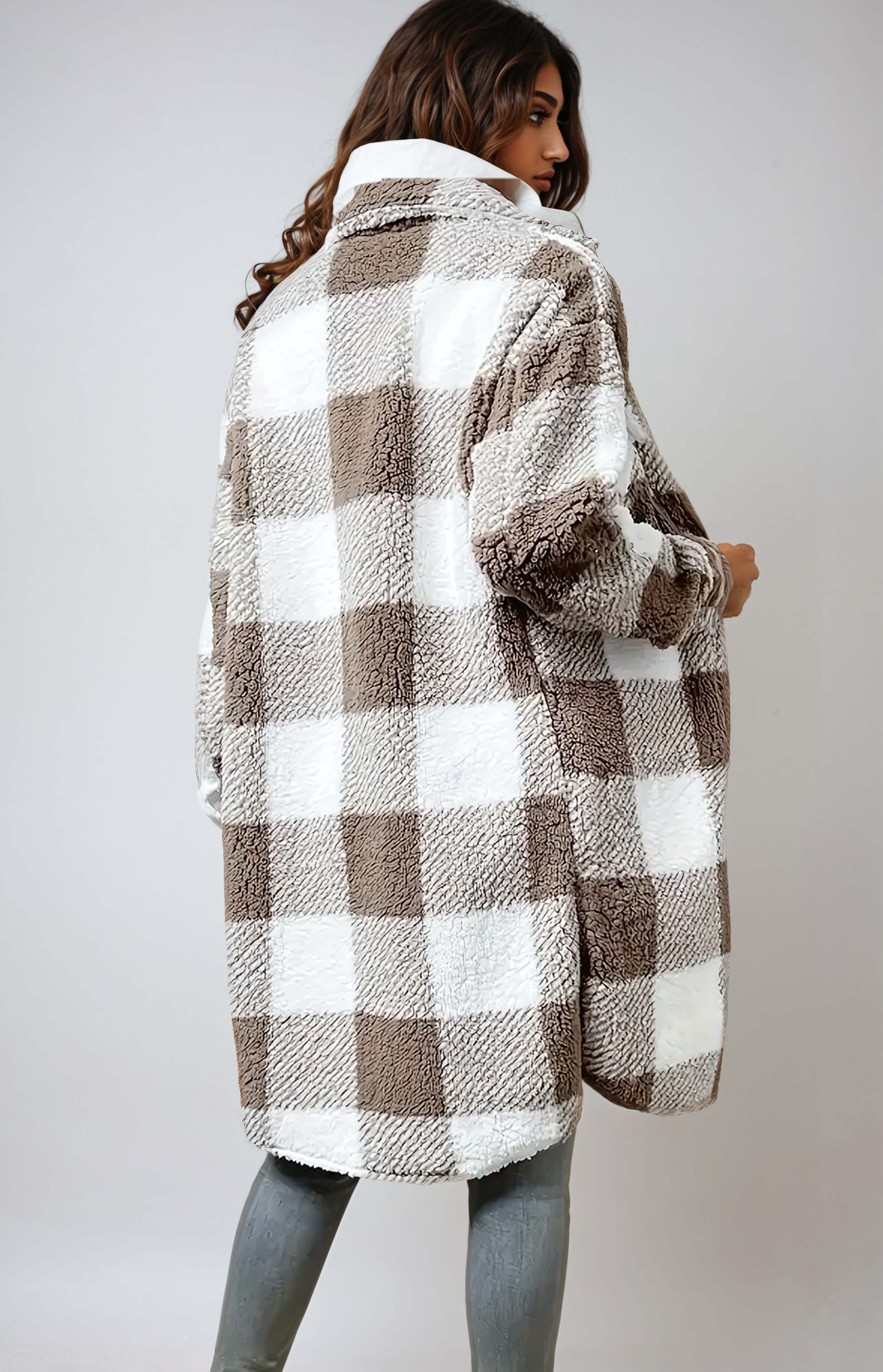 Plaid Luxe Sherpa Jacket