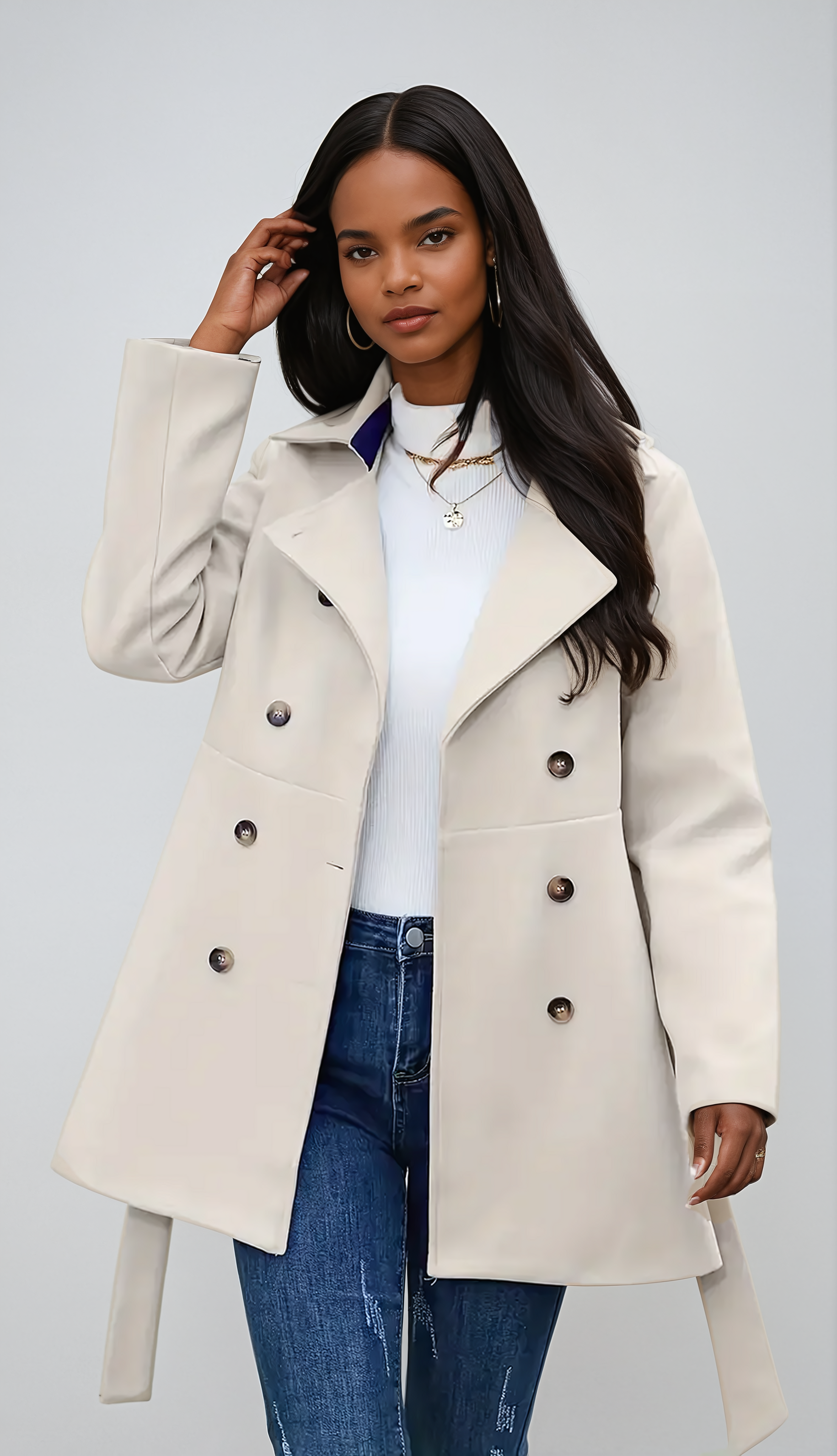 Breasted Belted Coat