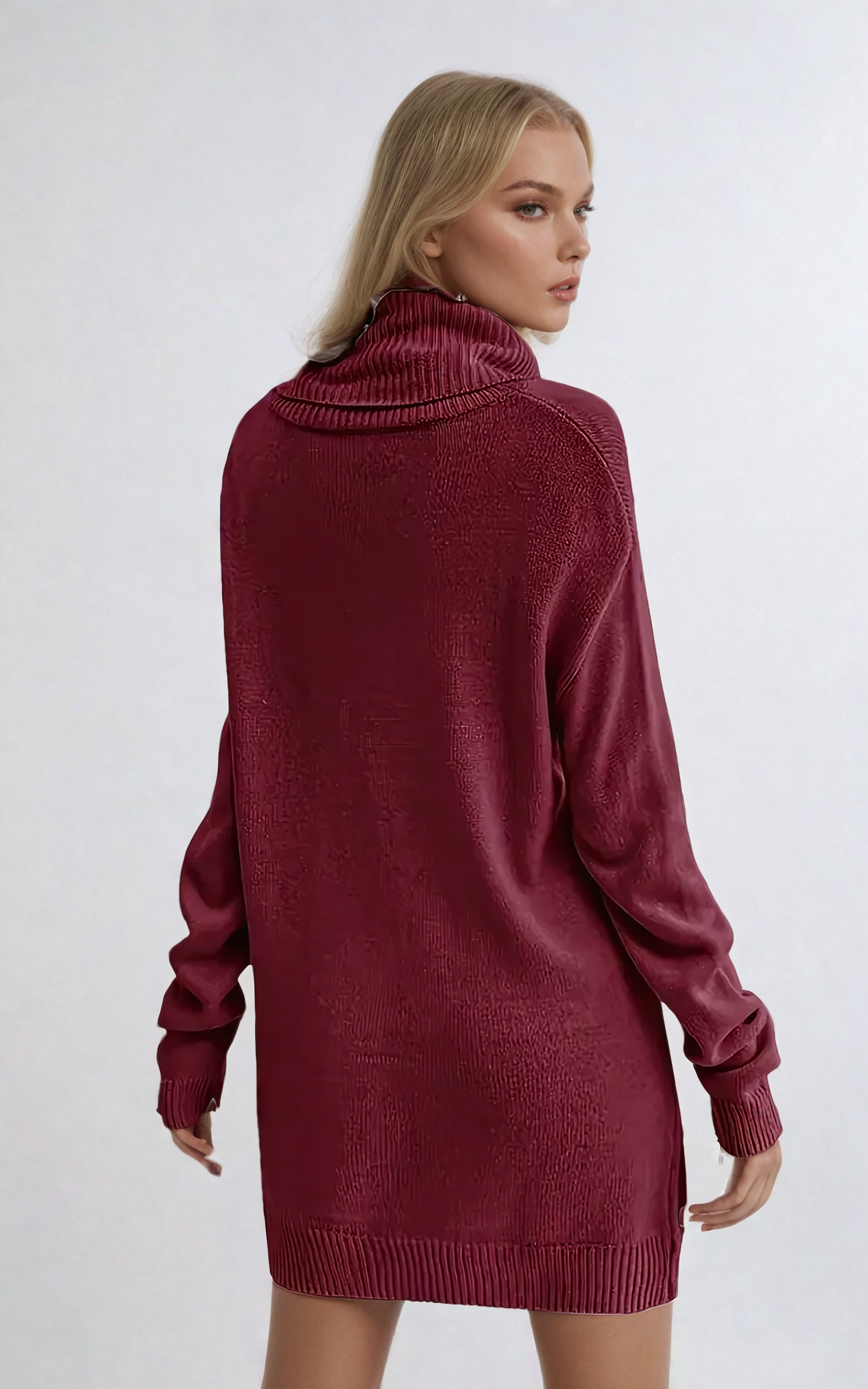 Eleganter Gebreide-Rollkragenpullover mit Lange Mouwen