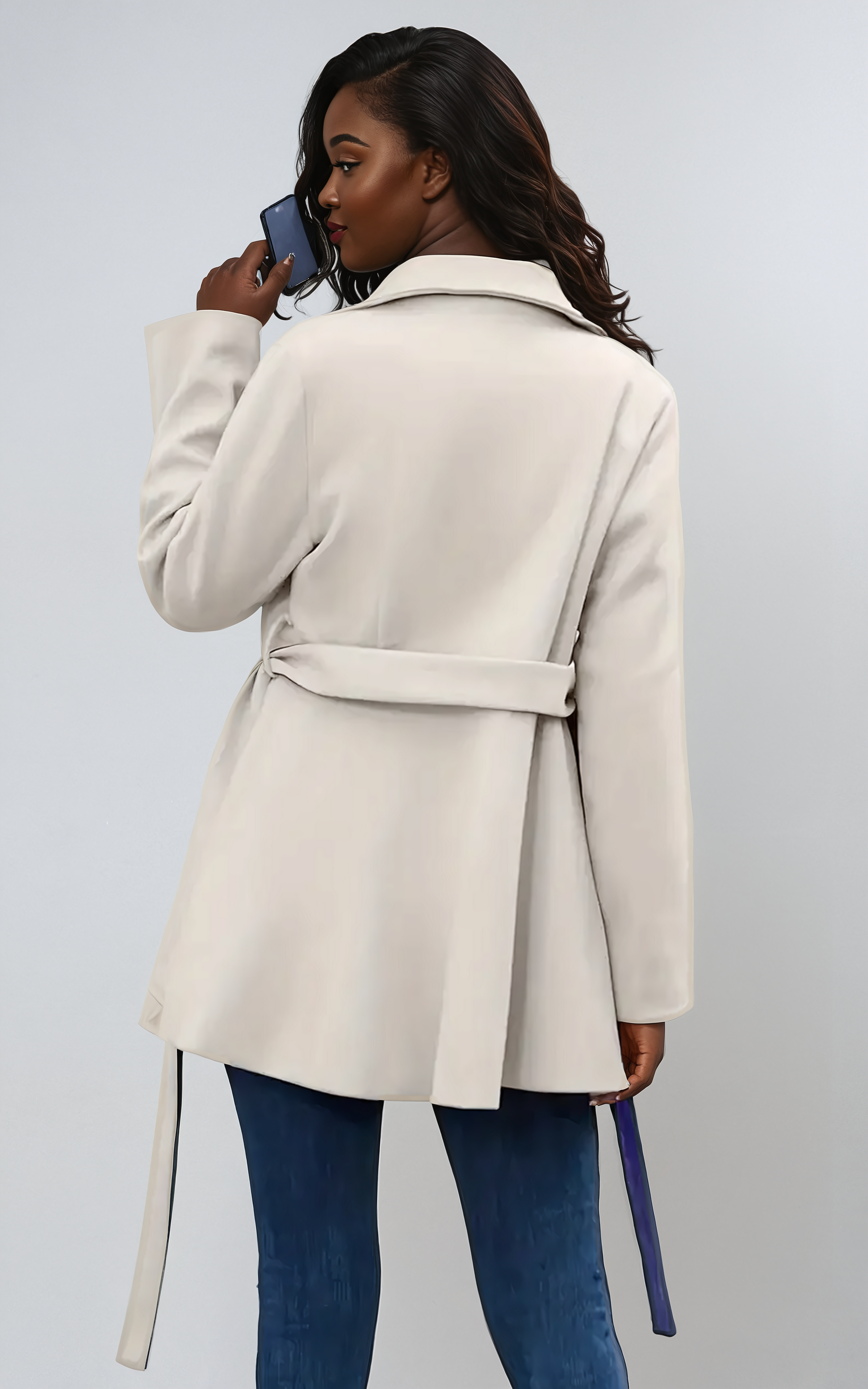 Breasted Belted Coat