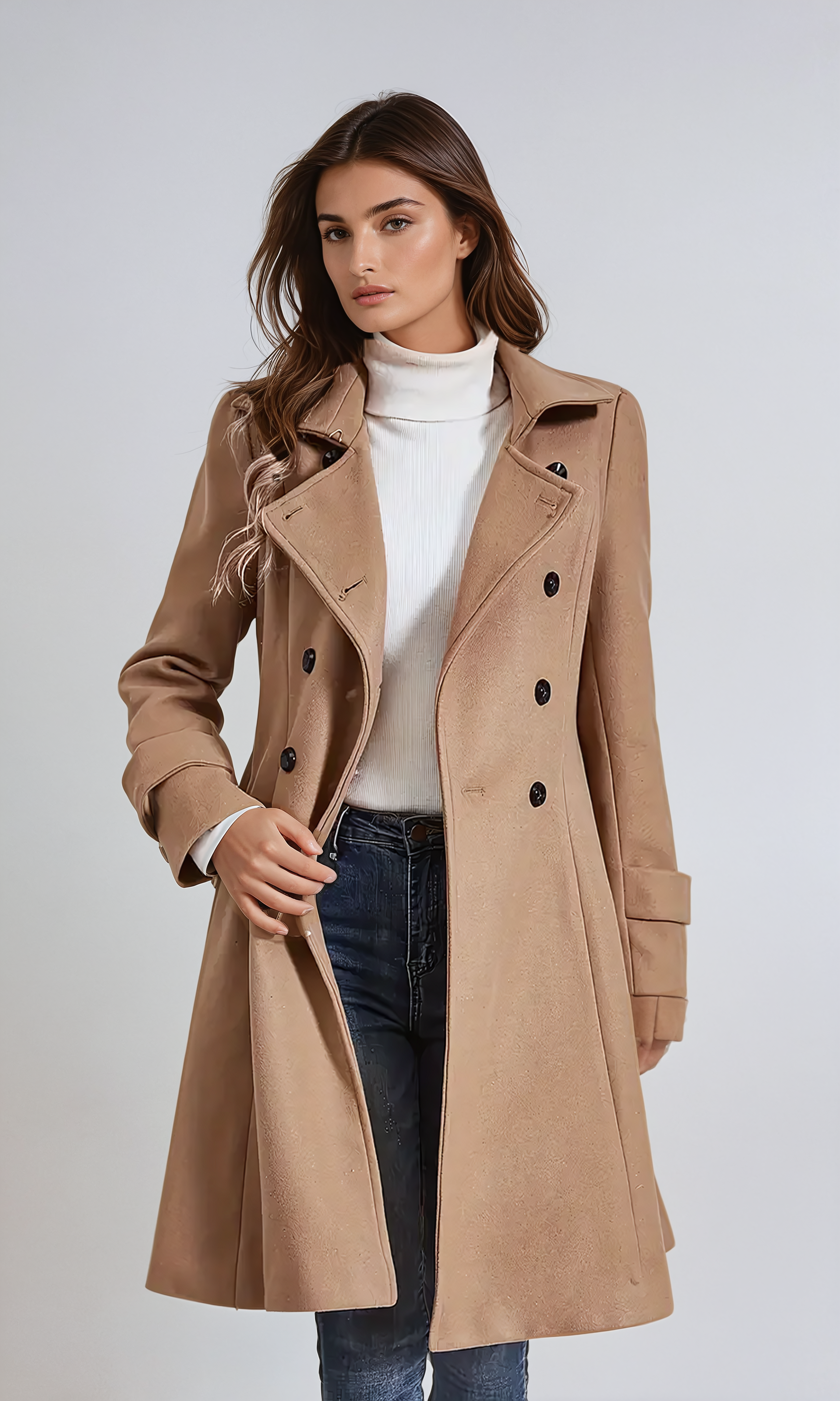 Notched Lapel Coat